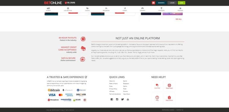 BetOnline T&C