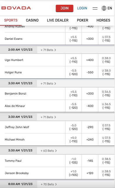 Bovada ME betting app tennis (2)