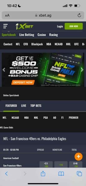 XBet online betting site