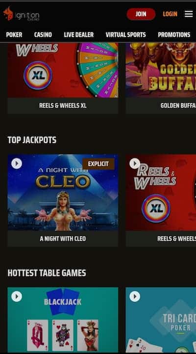 Ignition Casino Mobile