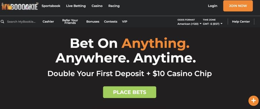 MyBookie homepage