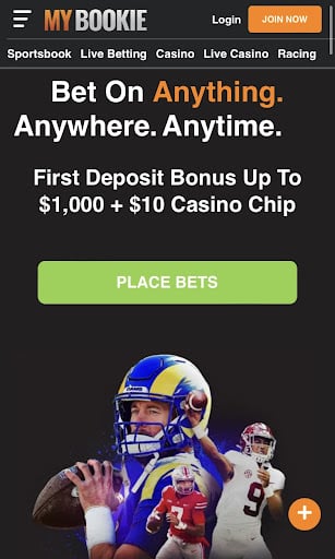 MyBookie mobile betting in Michigan
