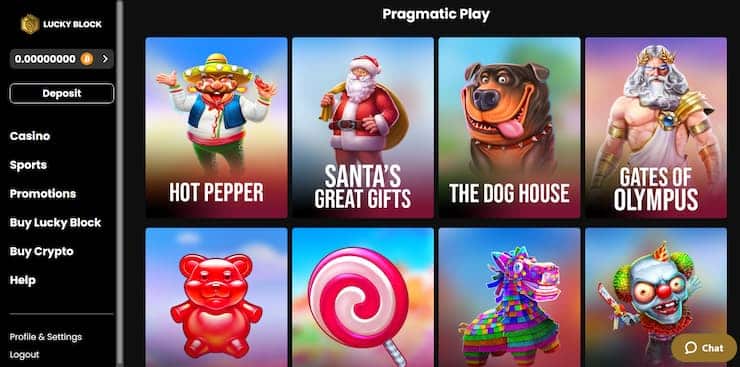 Pragmatic Play at Lucky Block