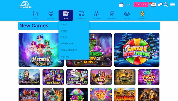 Las Atlantis Game Selection