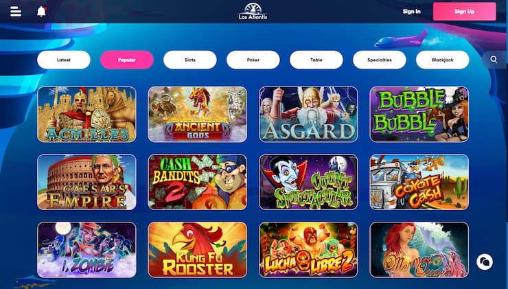Las Atlantis $10 Deposit Casino