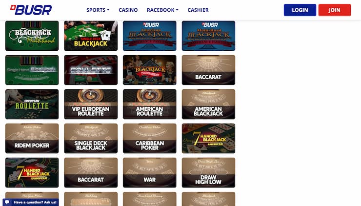 BUSR $10 Deposit Casino