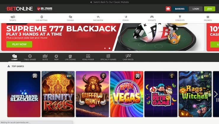 BetOnline $10 Deposit Casino