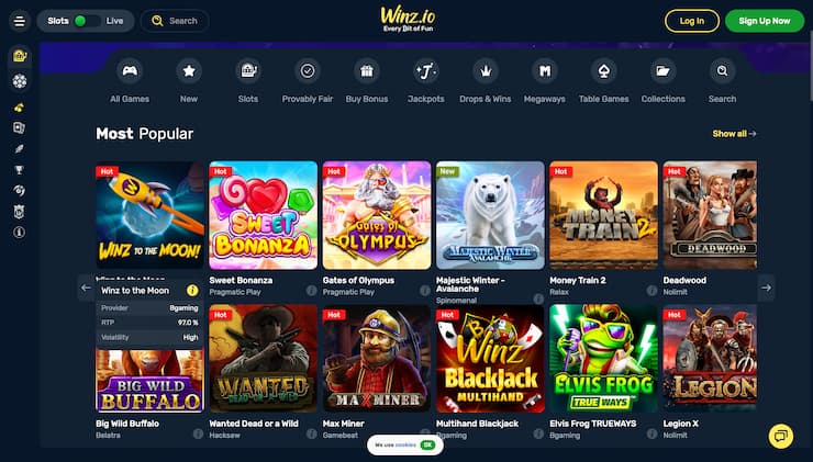 Winz.io Casino Sweet Bonanza Slot