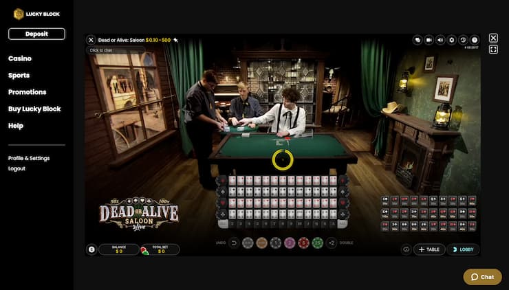 Lucky Block Dead or Alive Saloon