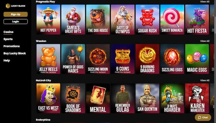 Lucky Block Casino Sugar Rush Slot