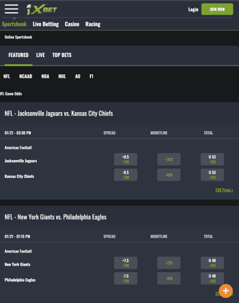 XBet lobby