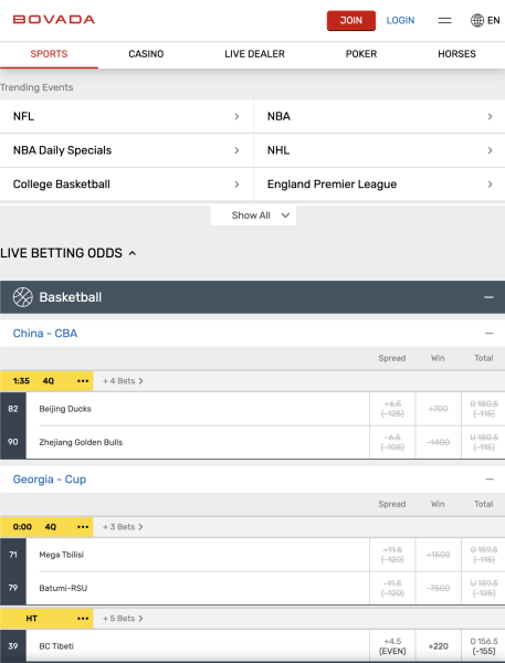 Bovada lobby
