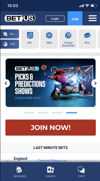 BetUS lobby
