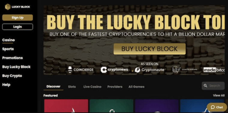 Lucky Block sign up 