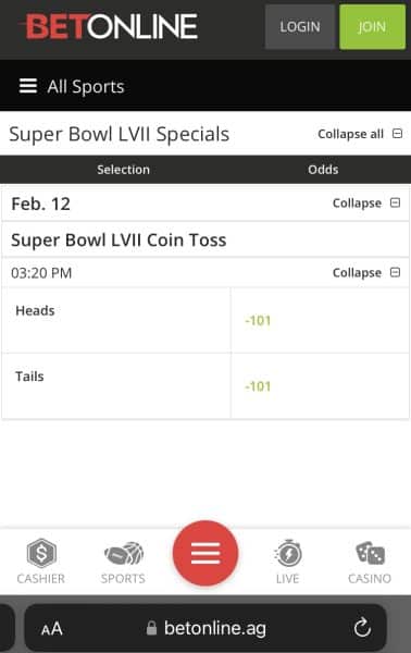 BetOnline Super Bowl