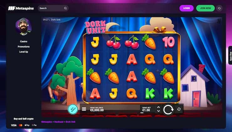 Play Dork Unit Slot on Metaspins