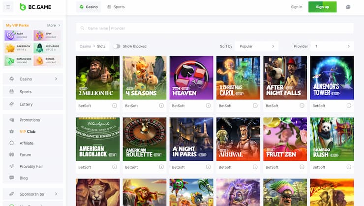 BC.Game Betsoft Casino
