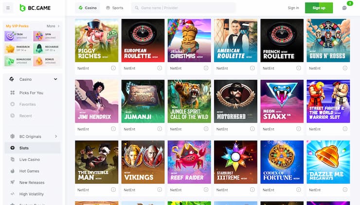 BC.Game NetEnt Casino