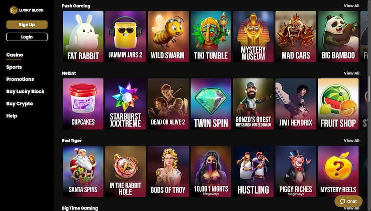 Lucky Block Casino NetEnt Games
