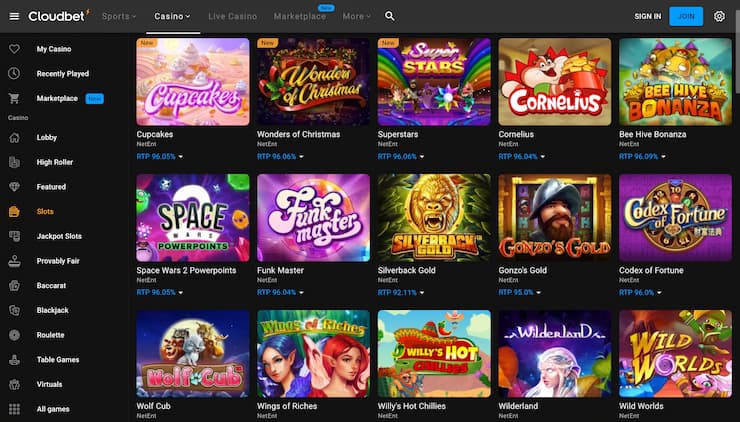 Cloudbet NetEnt Casino