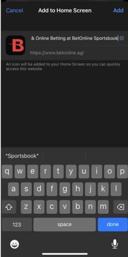 Name BetOnline app