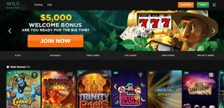 WIld Casino sign up