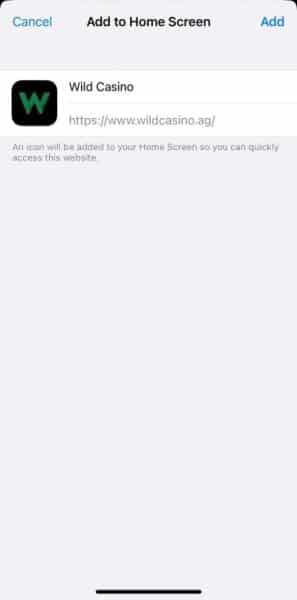 Wild Casino App Step 4