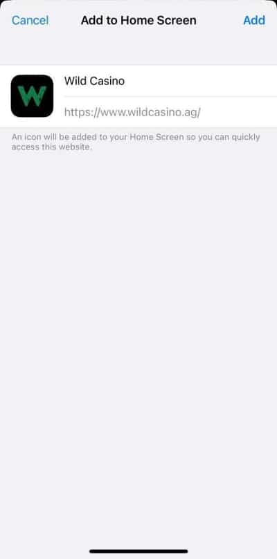 Wild Casino App Step 4