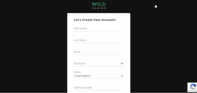 Wild Casino forms