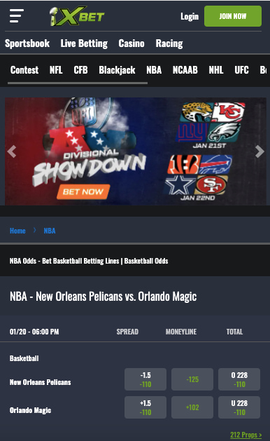 XBet Maine NBA app