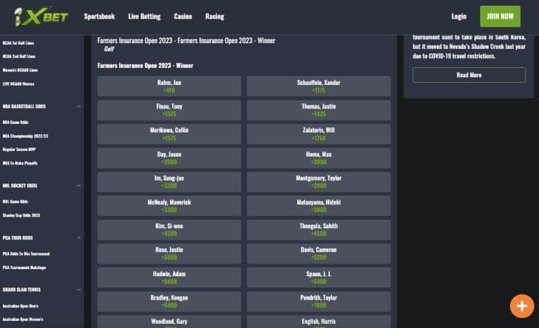XBet PGA golf odds Michigan (2)