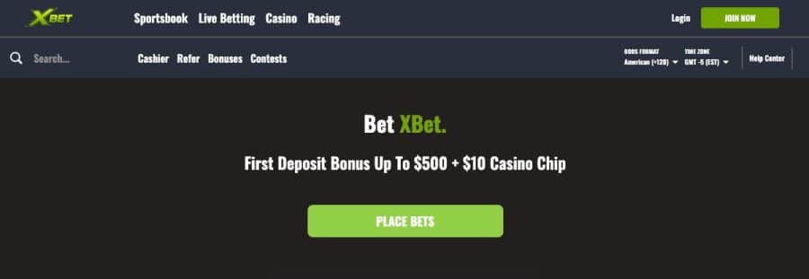 XBet homepage