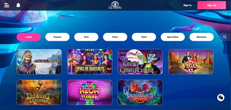 Las Atlantis homescreen casino