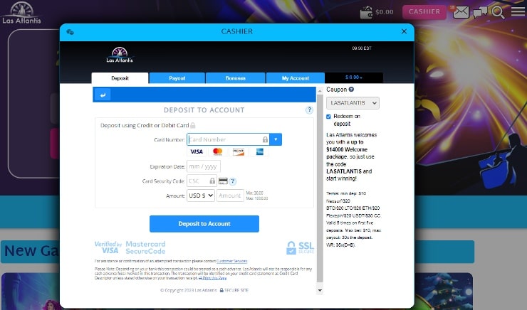 Step 3: Make a deposit