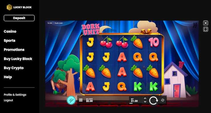 lucky block casino games