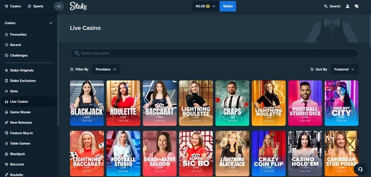 Stake.com homepage