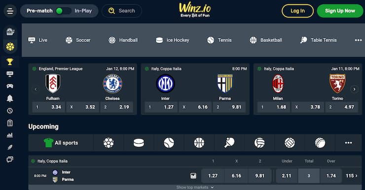 winz.io sportsbook