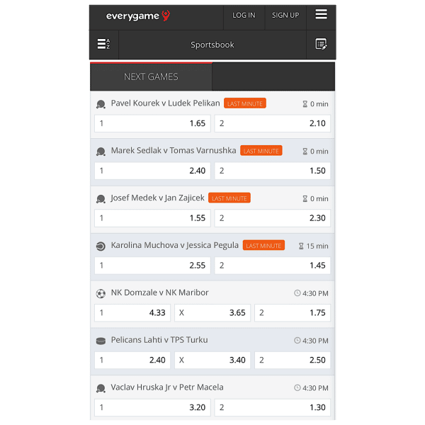 Everygame mobile betting