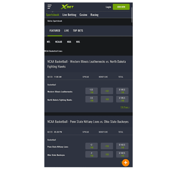 XBet Iowa sports betting app