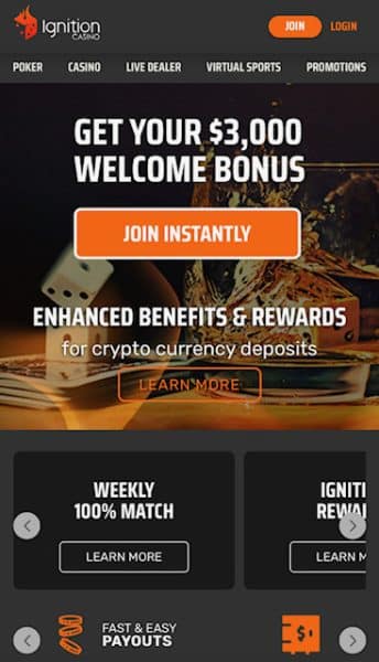 Ignition homepage - The best IN casino apps