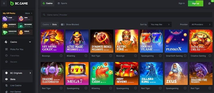 BC.Game Casino Penny Slots