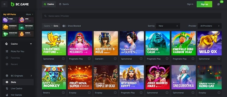 BC.Game Casino New Slots