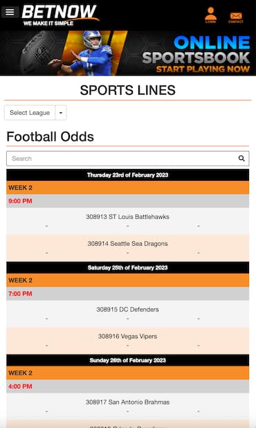 BetNow California Mobile Betting Site
