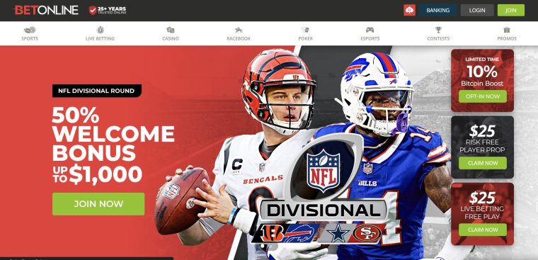 BetOnline homepage