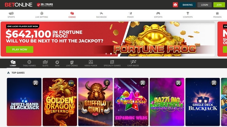 BetOnline Casino Penny Slots