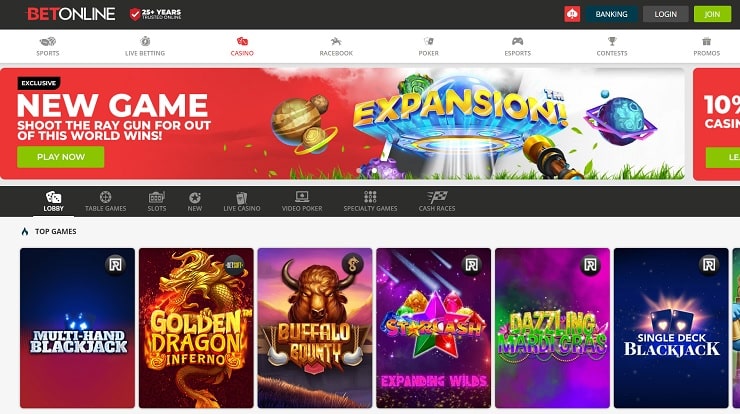 BetOnline Casino Best Payout Slots