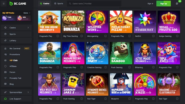 Bonanza slot BC.Game Casino
