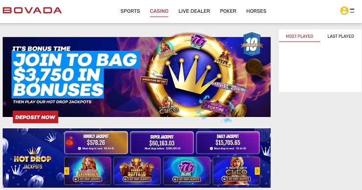 Bovada Casino Hot Drop Jackpots