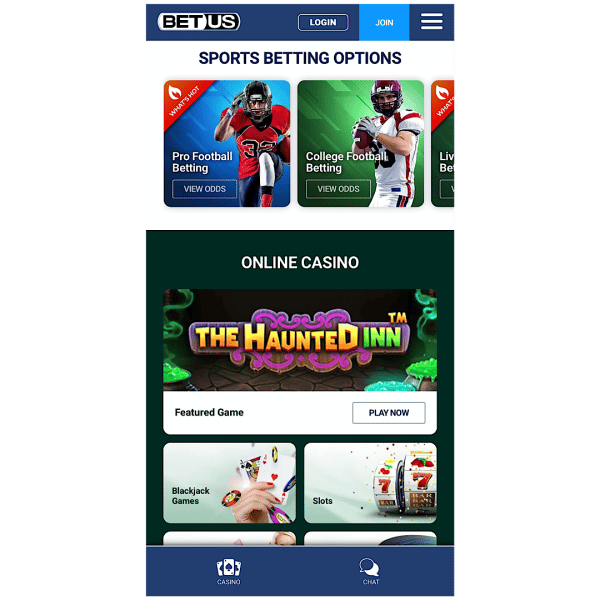 BetUS mobile betting site