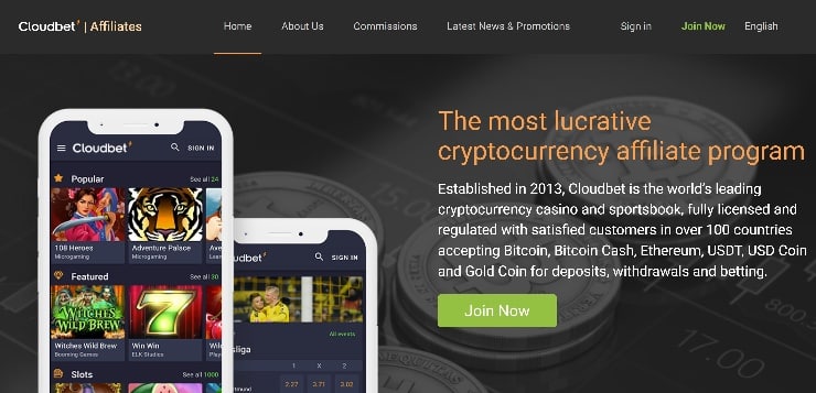 Casino affiliate programs - Cloudbet